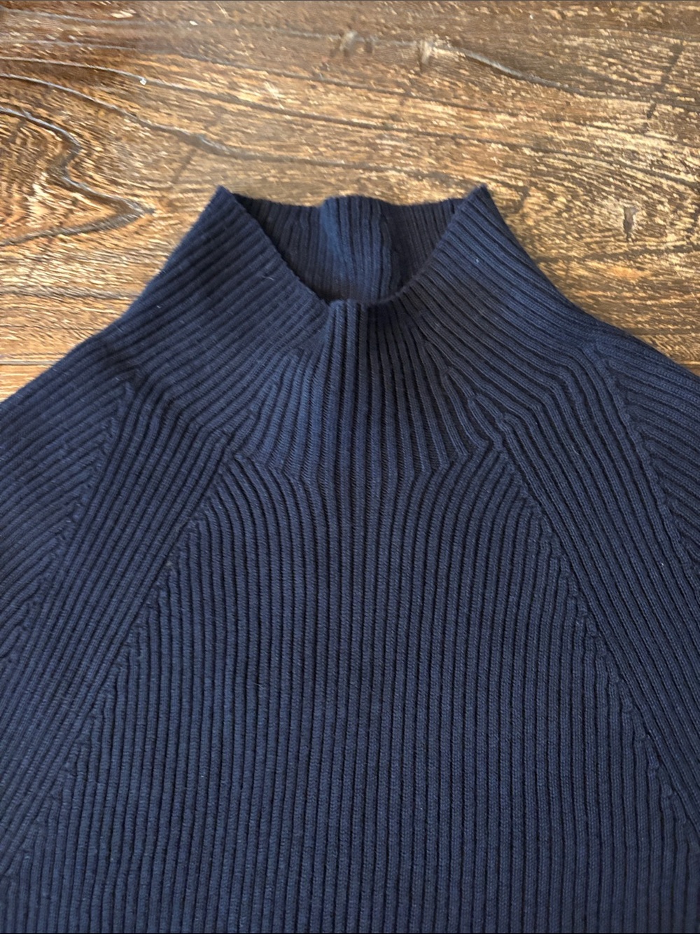 Boden Ribbed Knitted Midi Dress 10 Navy Blue Long Sleeve NWT‎ - Picture 4 of 11